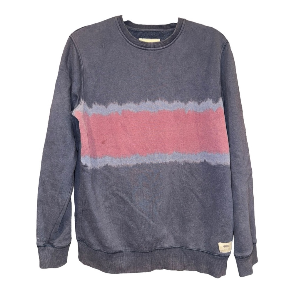 Vans Tie-Dye Pink Stripe Crewneck Sweatshirt Blue Size Small LL